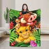 The Lion King Simba Anime Blankets Velvet Anime Warm Throw Blanket for Outdoor Travel Bedspread