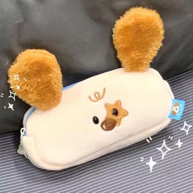 Cute Plush Pink Pig Pencil Case Children's Stationery Organizer Pen Bag Portable Large Capacity Pen Bag Student