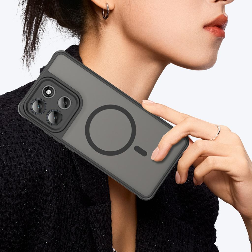 Чехол для Motorola Moto G86 Power 5G, совместимый с MagSafe, противоударный, из ПК+ТПУ