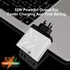 PD25W 3USB 3PD55W Fast Charger, 6-Port Mobile Charger with QC3.0, Multi-Standard Fast Charging Adapter