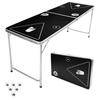 GoPong Портативный складной стол для пивных кружек, шарики для пивного понг/флип, черный, 6 футов (6 включено),