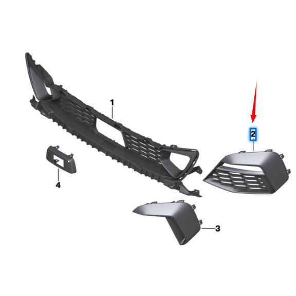 Рамка противотуманной фары BMW 2 серии F44 (51118075487, 51118075488)