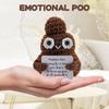 Ручная работа Смешная вязаная крючком кукла Emotional Support с карточкой Настольное украшение Вязаные куклы-какашки Рождественские позитивные подарки Декор для дома
