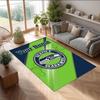 Seattle Seahawks Crystal Velvet Rug, Custom Name Text Personalized Non‑Slip Floor Mat for Home Decor Gift