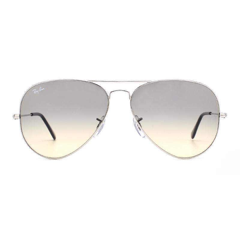 Ray Ban Gradient Aviator Classic Sunglasses Unisex Model 0RB3025 Silver Lenses