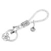 [X AUTOHAUX] Автомобильный брелок из искусственного хрусталя, кольцо, аксессуары, универсальный, со стразами, замена, серебристый тон