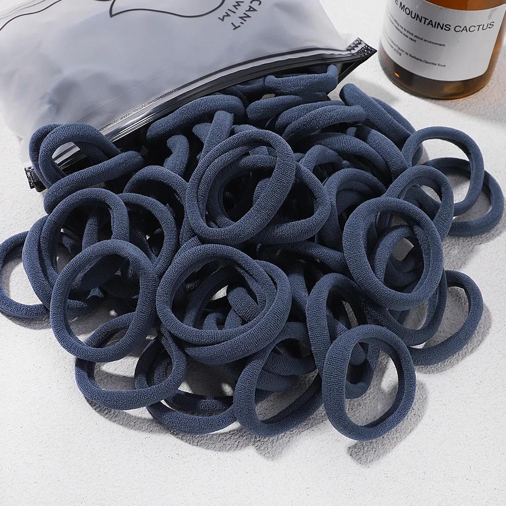 30/50/100PCS/Lot Girl Mix Colors Hair Bands Basic Hair Ties Elastic Headband Hair Scrunchies Women Accessories Ponytail Holder