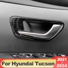 Для Hyundai Tucson NX4 2023 2024 Hybrid N Line внутренняя ручка двери автомобиля, крышка чаши, отделка, аксессуары для интерьера из нержавеющей стали