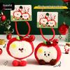 Charming Plush Christmas Apple Keychain Pendant - Cute Children's Gift for a Festive Atmosphere