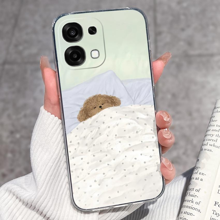 Для Oppo A6 Pro A6x A5x K13 Realme 15X C85 V70 V70s CT 7 7T 8 Чехлы для телефонов Красивые узоры Сакура Бабочки Корпус Мягкий силикон ТПУ Прозрачный корпус