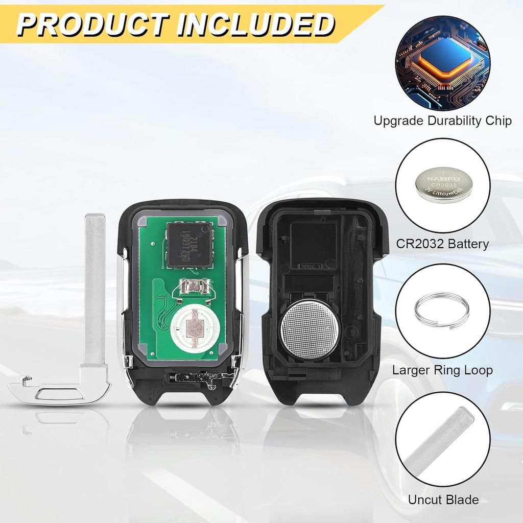 Key Fob Replacement for 2015- Chevy Suburban Tahoe/ 15-20 GMC Yukon & Yukon XL Car Keyless Entry Remote Control,HYQ1AA,6 Buttons