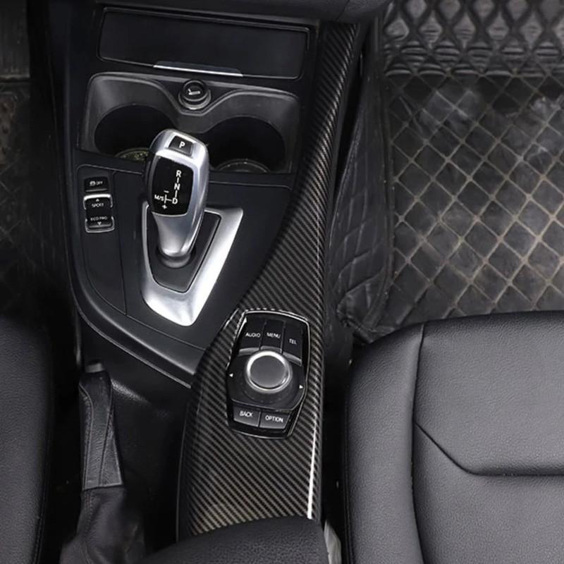 Наклейка на панель кнопок мультимедиа салона автомобиля с левым рулем из углеродного волокна для BMW 1 2 серии F20 F21 2012-2019 F22 2014-2018 2019