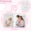 Soft Cloth Baby Photo Album Safe Baby Memory Album Book with Mirror Cute Newborn Family Memory Picture Book Holds 17 Pictures
