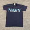 Винтажная рубашка 90-х Artex с надписью US Navy, размер Medium, 19x27, синяя, Joysten