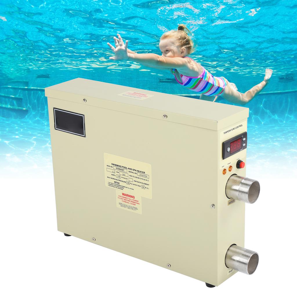 220V Electric Water Heater 5.5KW Thermostat Heating Machine for Swimming Pool SPA Hot Tub
