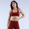 European-American Seamless Backless Halter Neck Sports Bra for Women