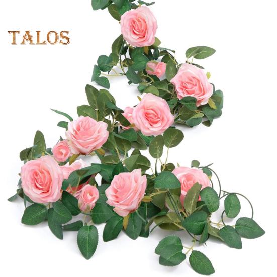 6,5 футов искусственная роза лоза искусственная цветочная гирлянда искусственный цветок розы подвесная лоза для свадебной арки сад стена фон декор