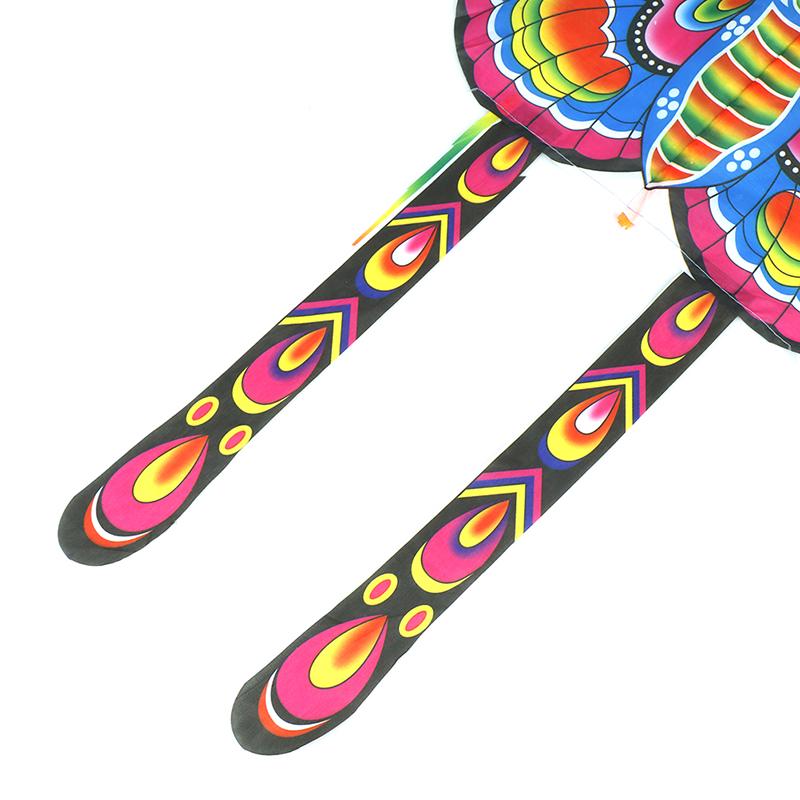 1 комплект, 90*50 см, длинный хвост с принтом бабочки, уличный воздушный змей, игрушка с ручкой