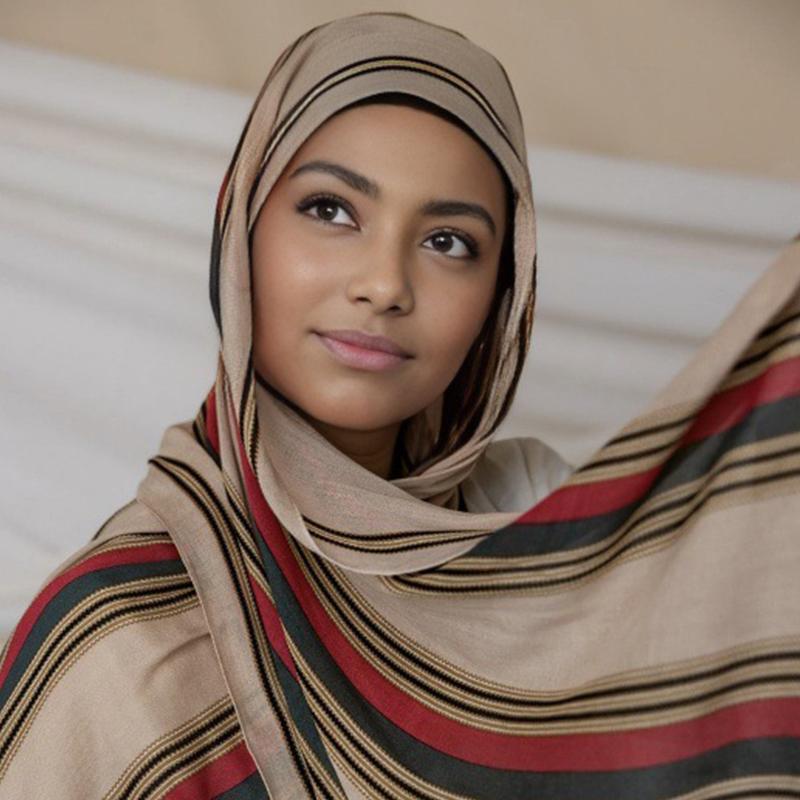 Watercolour Floral Shawl Scarf Muslim Modal Jersey Hijab Scarf Women Plain Soft Turban Tie Head Warps Headband Scarf