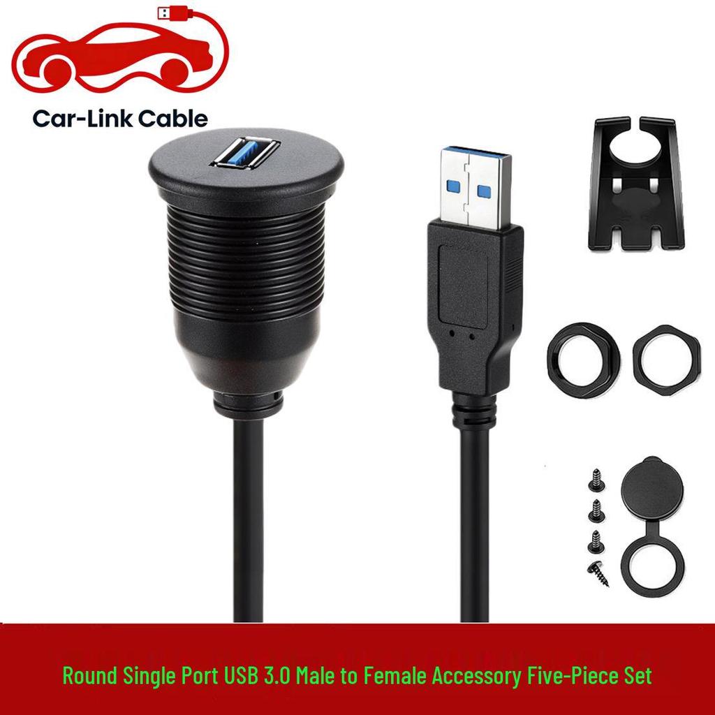 Водонепроницаемый удлинительный кабель USB 3.0/2.0 Male to Female для приборной панели автомобиля, мотоцикла, лодки
