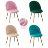 Soft Velvet Chair Cover Duckbill Curved Dining Chair Slipcovers Low Back Stretch Seat Covers for Living Room Kitchen Hotel Home