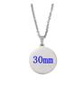 10Pcs Blank round Discs Pendant 15-30mm Stainless Steel Chain Necklace for DIY Custom Name Logo Zircon for Women And Men