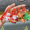 Брелок с рождественским мультфильмом, рождественские носки, снеговик, аксессуары, подвеска, милая мягкая кукла, брелоки, ювелирные изделия, подарки для друзей