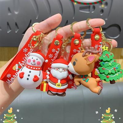 Брелок с рождественским мультфильмом, рождественские носки, снеговик, аксессуары, подвеска, милая мягкая кукла, брелоки, ювелирные изделия, подарки для друзей