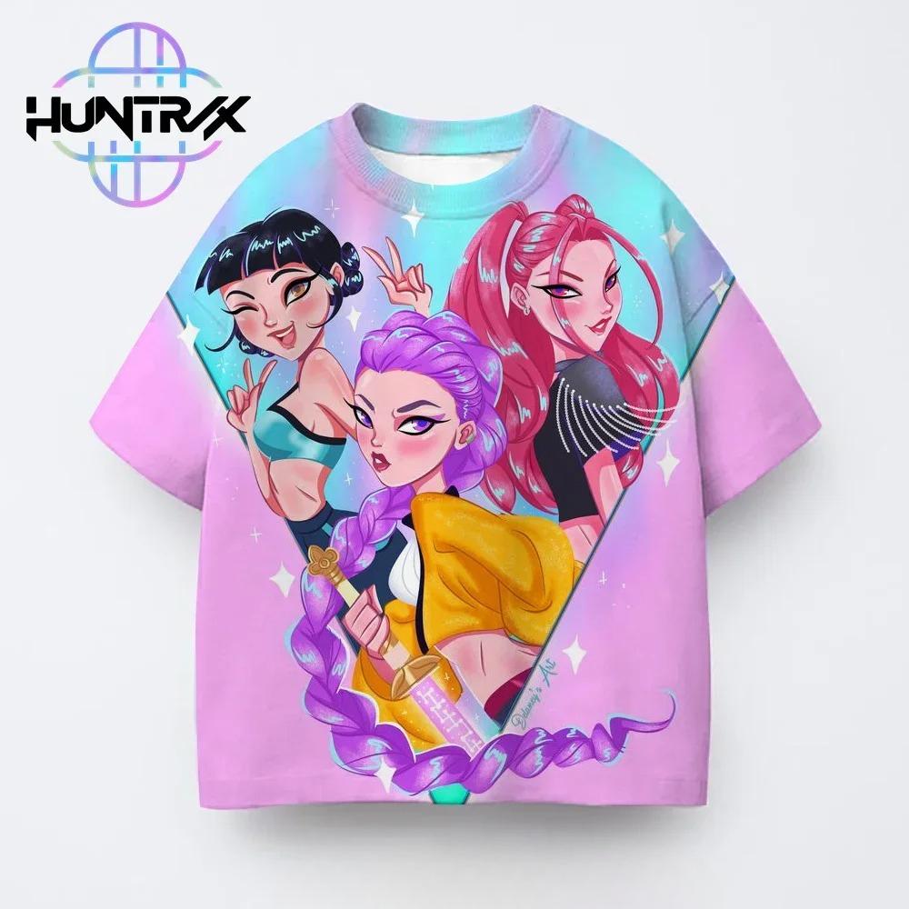 Мальчики Девочки Повседневная Мода Детский Kpop Истребители Демонов 3D Футболка с Коротким Рукавом Аниме Одежда Удобная Круглый Вырез Мягкая Летняя Футболка