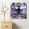 New Arrival 5D DIY Full Circle Diamond Painting "Two Wolves" Embroidery Cross Stitch Home Decor Gift