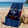 France Soccer Club Emblem  Printed Microfiber Beach Towel, Soft And Absorbent, Quick-Dry, Ideal for Summer Travel, Beach Essential, Swimming Pool