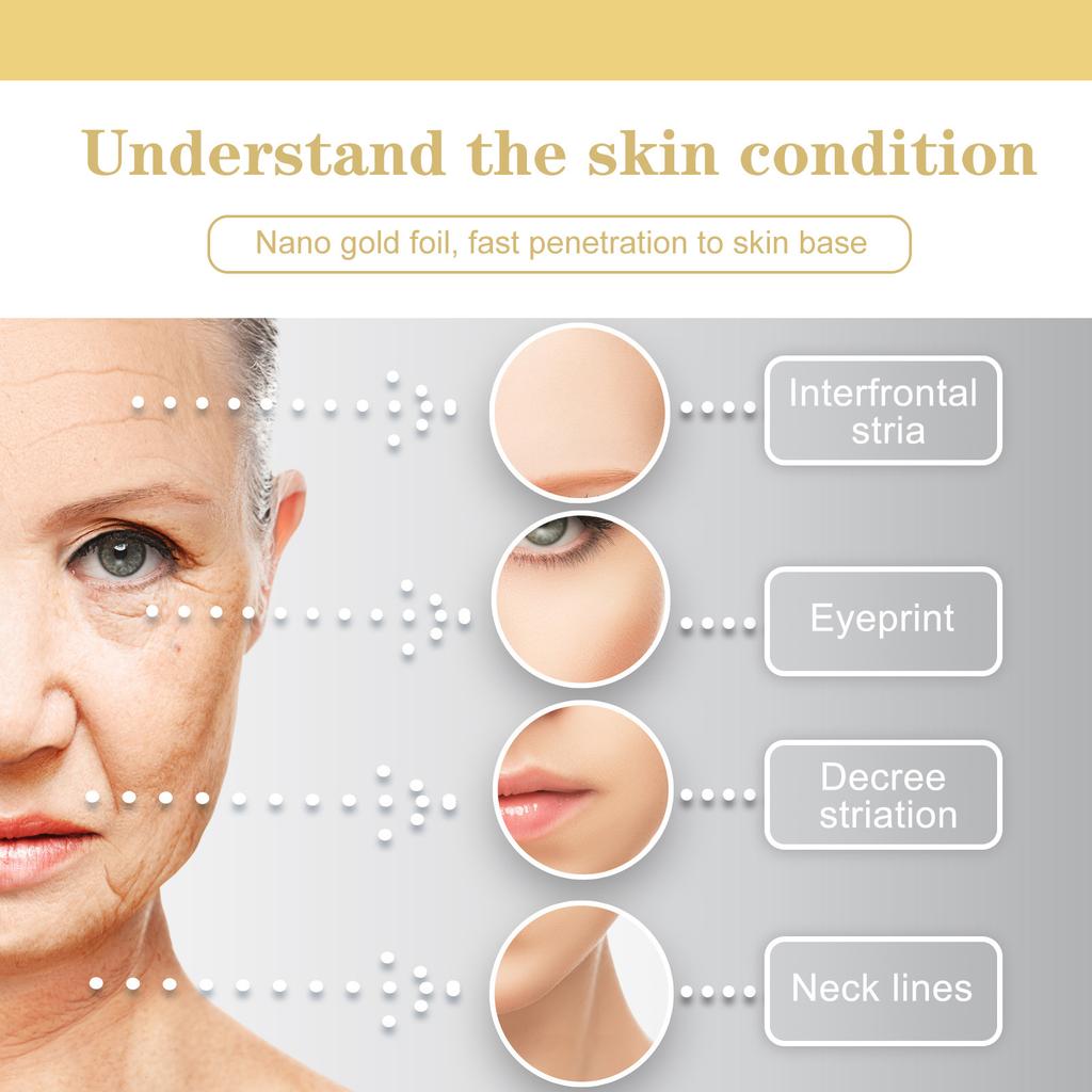 Эссенция для лица с 24-каратным золотом Увлажняет, смягчает, разглаживает морщины, глубоко очищает, сужает поры, осветляет кожу