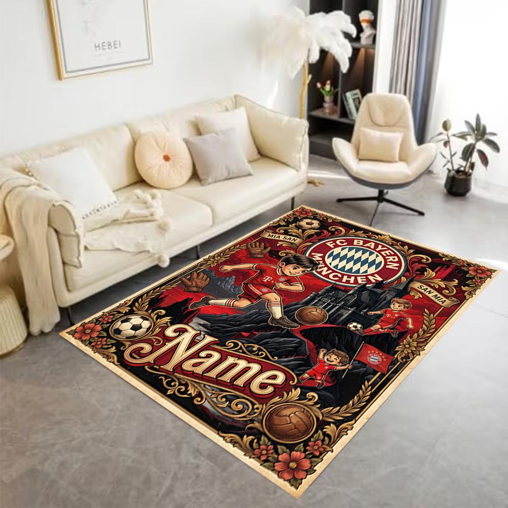 Bayern Munich Crest Artwork Floor Rug Office Rug Perfect for Bedrooms Study room Living Rooms Entryway Antislip Carpet Anime Office Decor