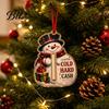 Money Gift Card Holders for Christmas 2D Acrylic Cash Holder Ornament, Hanging Family Xmas Tree Decor, Reusable Pocket Keepsake Holiday Party