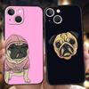 Милый Мопс Собака Роскошный Чехол Для Телефона Обложка Для iPhone 16 15 14 13 12 11 Pro Max 8 7 Plus XR XS Max Ударопрочный Мягкий Чехол Coque Capas