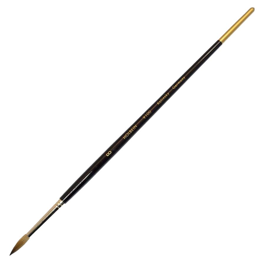 Кисть для масляной живописи Holbein 9100 Kolinsky Round 8 103049 No.