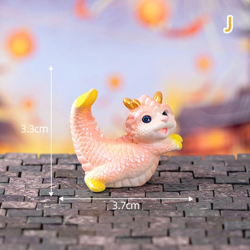 Милая фигурка мини-дракона 2023 года, украшение на год дракона, микроландшафтное украшение, миниатюрная игрушка для кукольного домика