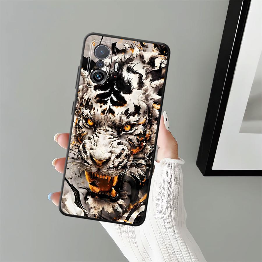 Чехол для телефона Funda для Xiaomi Mi 14 11 12X 10T 13 Lite 12T Pro 12 15 Pro 11T Крутой Тигр