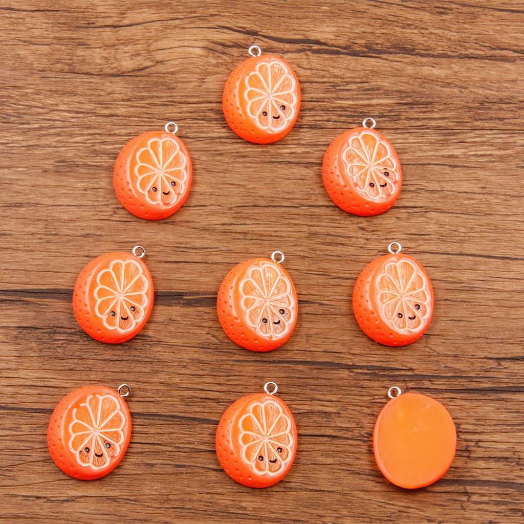 DIY Resin Accessories: Cute Fruit & Veggie Slice Series (Lemon, Strawberry, Watermelon, Lotus Root, Banana Pendants)