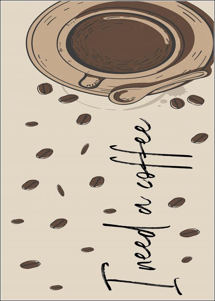 Tapis de cuisine 40x60 cm Polyester Need Coffee