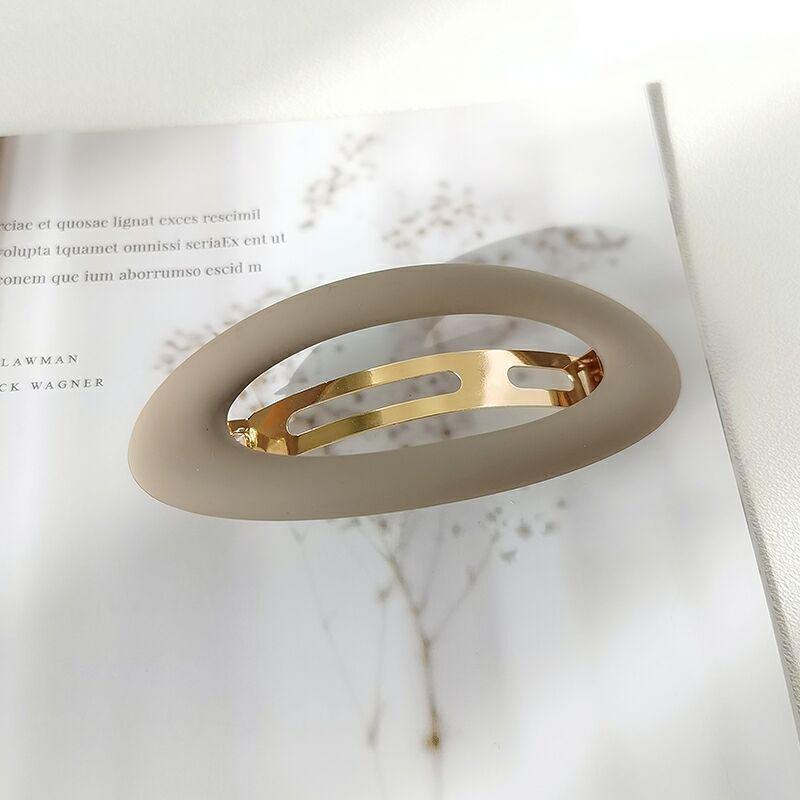 Однотонная матовая пружинная заколка-клипса в стиле простой геометрической формы для женщин и девочек, заколка для волос для макияжа и мытья лица