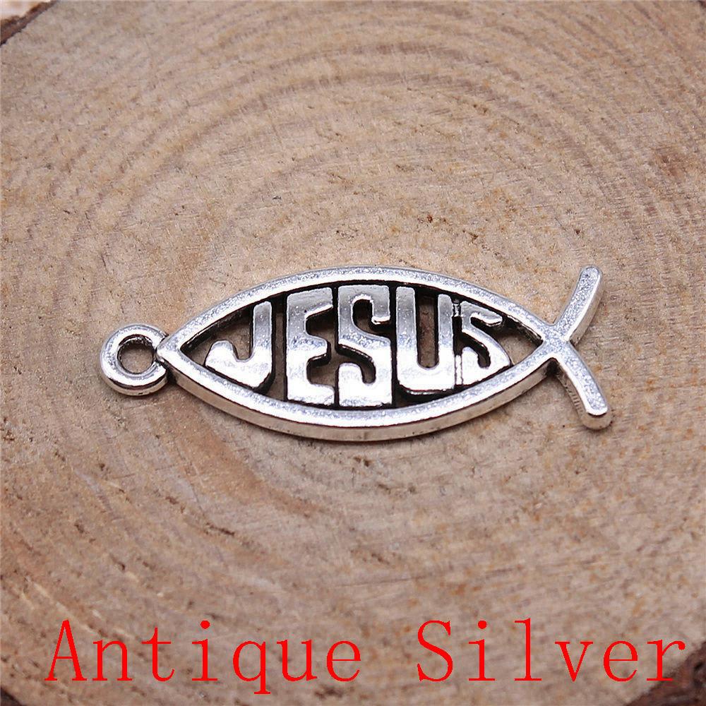 Fish Bone Shaped Charms Pendant For Bracelet Necklace Jewelry Making Craft Findings