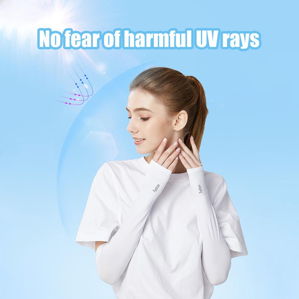 УФ-защитные нарукавники для мужчин и женщин, охлаждающая защита, дышащие эластичные летние виды спорта