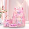 Kpop Demon Hunter Girl Troupe Elementary School Bag Three-Piece Set Lightweight Burden Reduction High School Girls School Bag Large Capacity Backpack