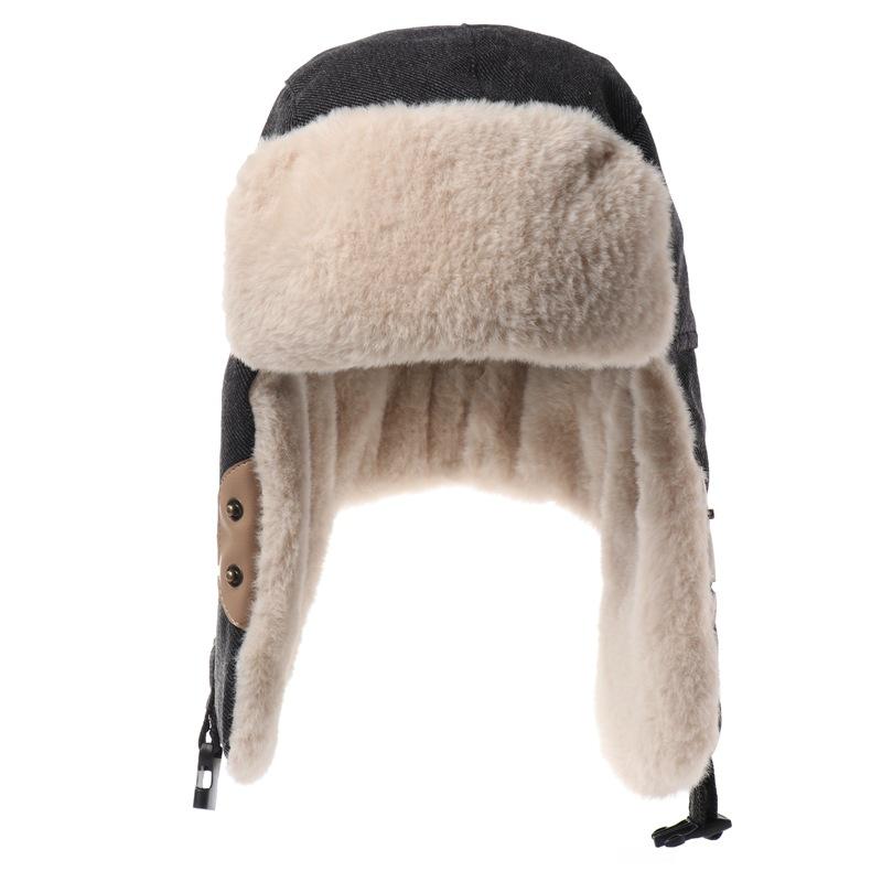 Мужская зимняя шапка-бомбер с очками для активного отдыха на открытом воздухе, ветрозащитная, теплая, искусственный мех, пилотская шапка-ушанка, парусиновая, термостойкая
