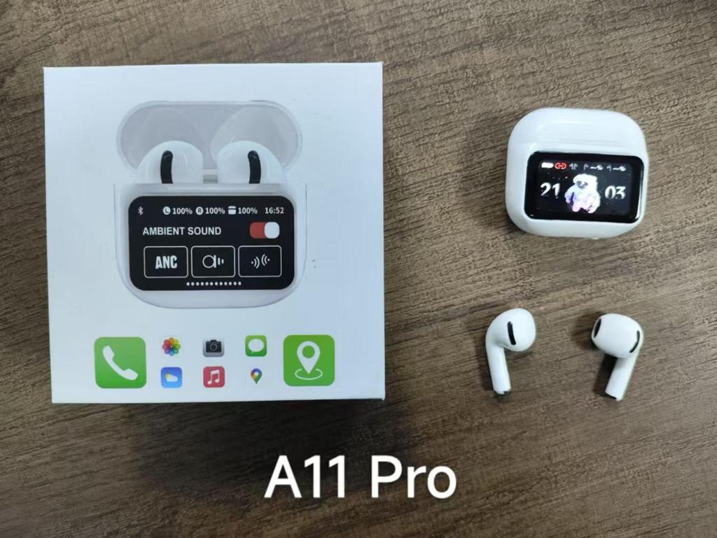 Наушники A9Pro: Шумоподавление ANC+ENC, Умный цветной экран, Сверхдолгий срок службы аккумулятора, Совместимость с Bluetooth A10Pro и A11Pro.