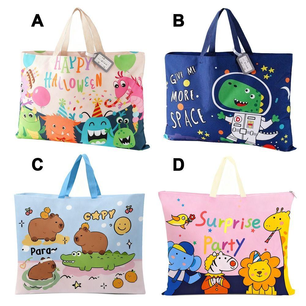 Cartoon Print Kindergarten Quilt Storage Bag Oxford Cloth Large Capacity Mommy Maternity Bag Multi-Purpose Lightweight