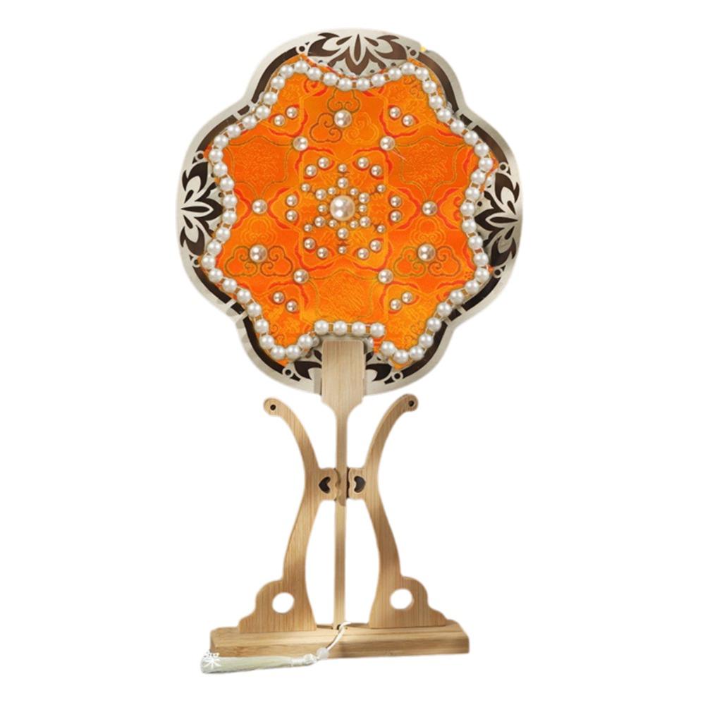 Chinese Style Handheld Fan Vintage Handmade Ancient Style Fan DIY Material Pack with Tassel Embroidery Fan Dance Performance