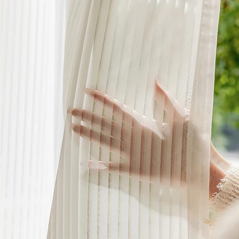 No Drill Hook and Loop Vertical Sheer Blinds Self Adhesive Privacy Curtain Elegant Light Filtering Panel