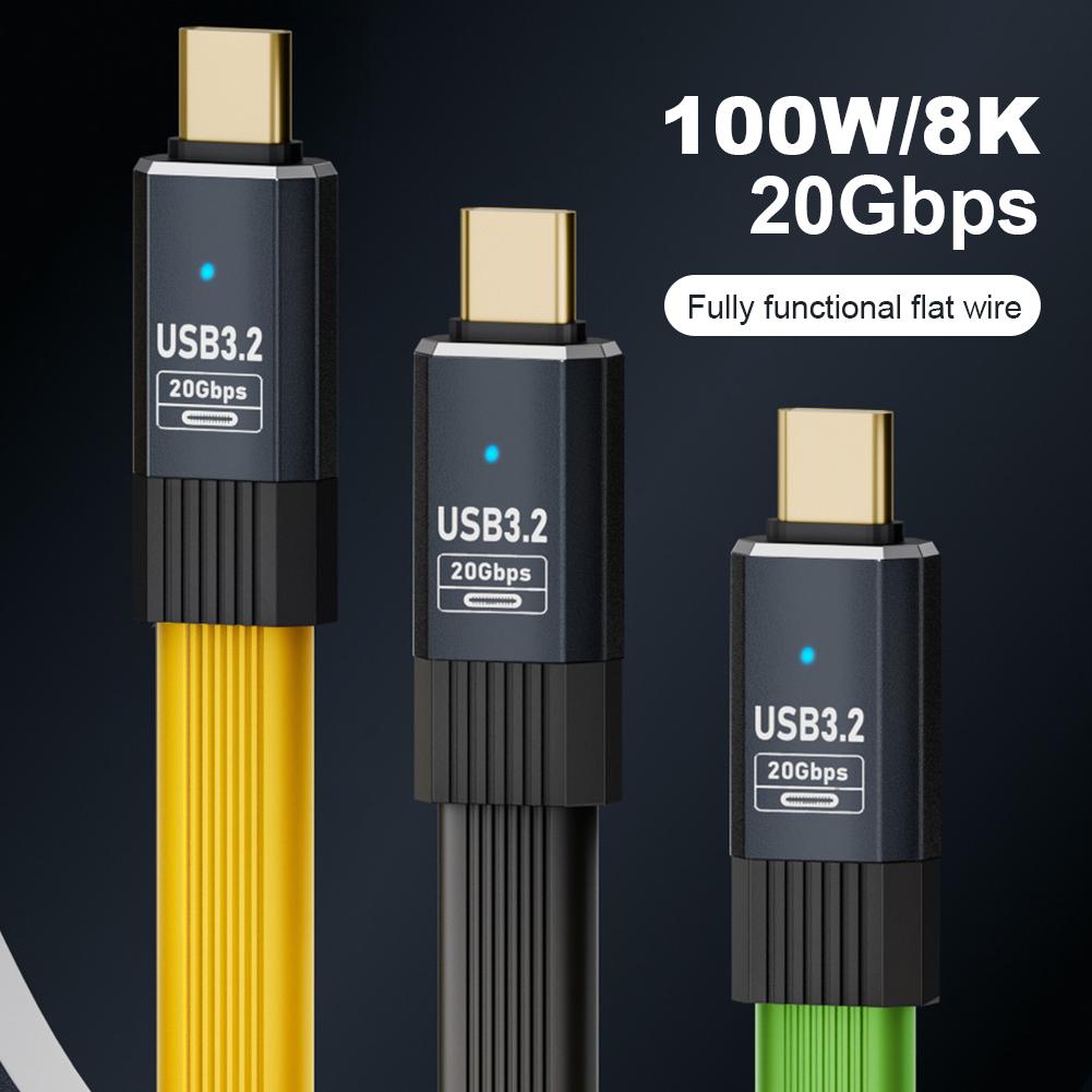 Кабель Type C - USB C PD 100 Вт для быстрой зарядки 20 Гбит/с, кабель USB Type C для iPhone 15 MacBook MateBook Samsung S21